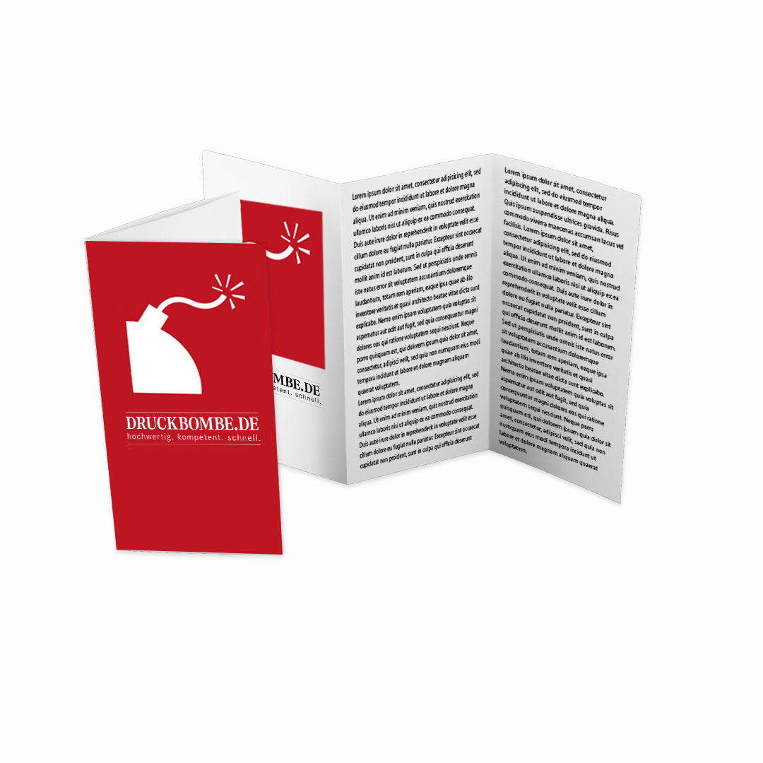 Faltbl&auml;tter g&uuml;nstig drucken